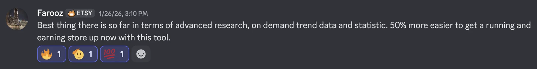 A seller on Discord: the best thing so far for advanced research and on-demand trend data